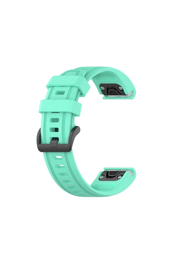 Garmin Fenix 5s - 5s Plus Için Quick Fit Özellikli Silikon Kordon Kayış Turkuaz ürün görseli 1
