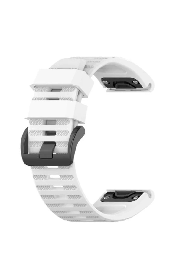 Garmin Quatix 3 Uyumlu  İçin Quick Fit Özellikli Silikon Kordon Kayış Beyaz ürün görseli 1