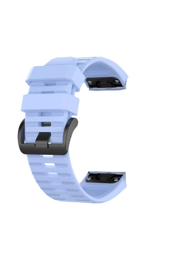 Garmin Quatix 6 - 6 Sapphire Uyumlu  İçin Quick Fit Özellikli Silikon Kordon Kayış Açık Mor ürün görseli 1