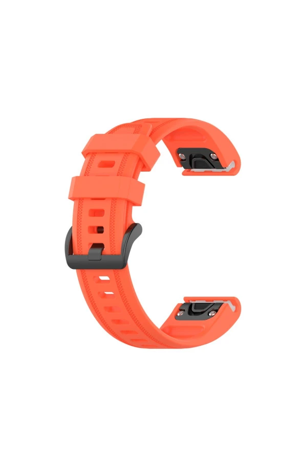 Garmin Fenix 6s Pro Solar Uyumlu Quick Fit Özellikli Silikon Kordon Nektarin ürün görseli 1