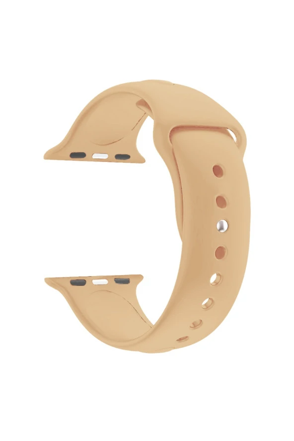 Apple Watch Seri 1 2 3 Için 42 Mm Small Beden(s/m Size) Silikon Kordon Açık Kahverengi ürün görseli 1