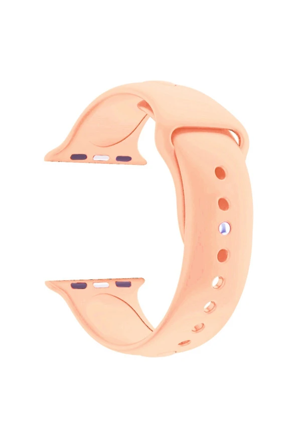 Apple Watch Seri 4 5 6 Için 40 Mm Small Beden(s/m Size) Silikon Kordon Şeftali Turuncu ürün görseli 1