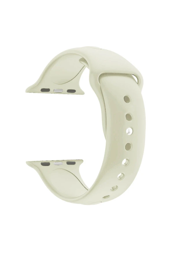 Apple Watch Seri 4 5 6 Için 40 Mm Small Beden(s/m Size) Silikon Kordon Antika Beyaz ürün görseli 1