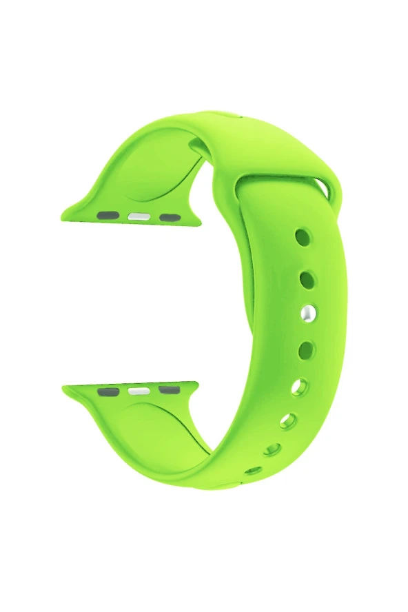 Apple Watch Seri 4 5 6 Uyumlu 44 Mm Small Beden Silikon Kordon Fıstık Yeşili ürün görseli 1