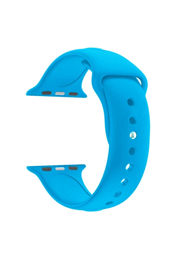 Apple Watch Seri 1 2 3 Için 38 Mm Small Beden(s/m Size) Silikon Kordon(54 Renk) Mavi ürün görseli 1