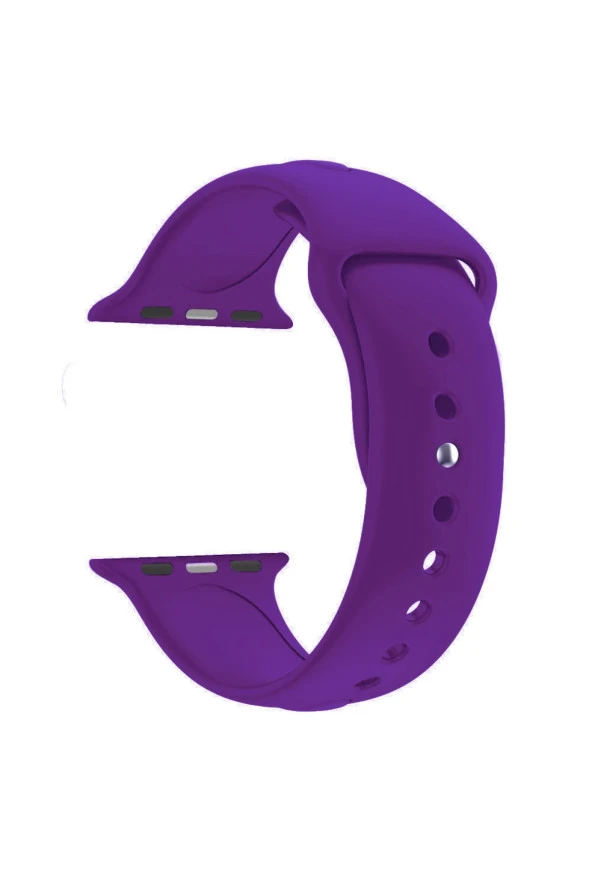 Apple Watch Seri 1 2 3 Için 38 Mm Small Beden(s/m Size) Silikon Kordon(54 Renk) Mor ürün görseli 1