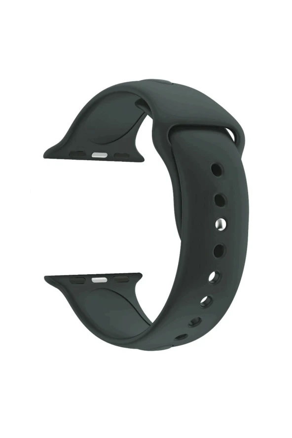 Apple Watch Seri 1 2 3 Için 38 Mm Small Beden(s/m Size) Silikon Kordon(54 Renk) Space Gray ürün görseli 1