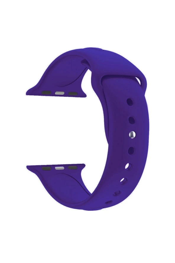 Apple Watch Se Için 44 Mm Small Beden(s/m Size) Silikon Kordon(54 Renk) Koyu Mor ürün görseli 1