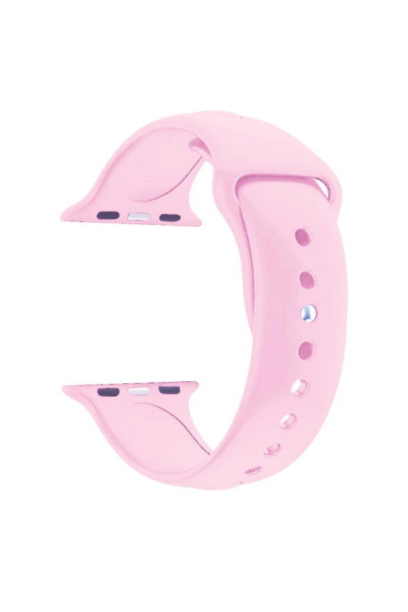 Apple Watch Seri 1 2 3 Için 42 Mm Small Beden(s/m Size) Silikon Kordon(54 Renk) Pembe ürün görseli 1