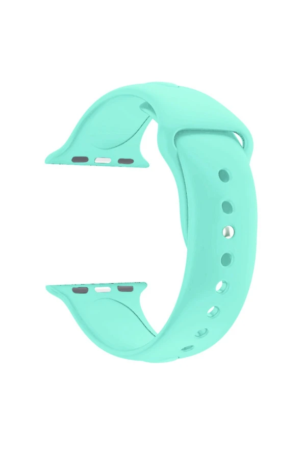 Apple Watch Seri 1 2 3 Için 42 Mm Small Beden(s/m Size) Silikon Kordon(54 Renk) Turkuaz ürün görseli 1