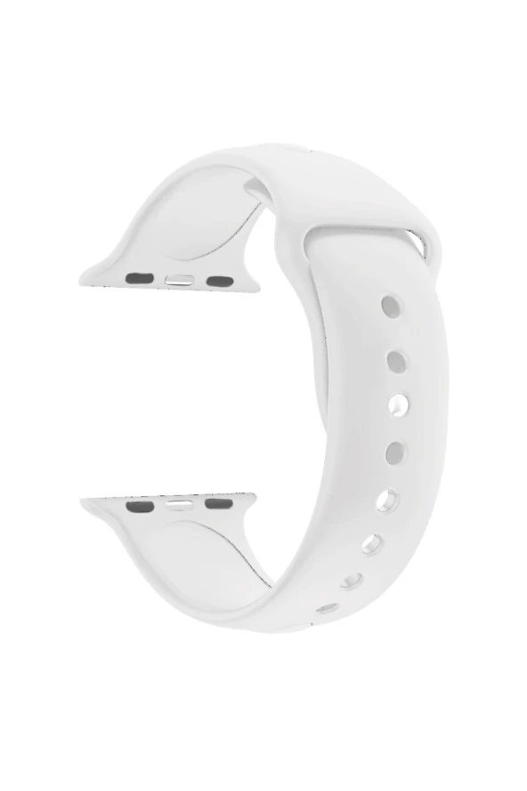 Apple Watch Se Için 40 Mm Small Beden(s/m Size) Spor Silikon Kordon(54 Farklı Renk) Beyaz ürün görseli 1