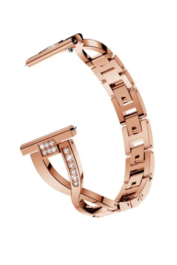 Samsung Galaxy Watch 45 mm Uyumlu Pırlanta Görünümlü Metal Rose Gold ürün görseli 1