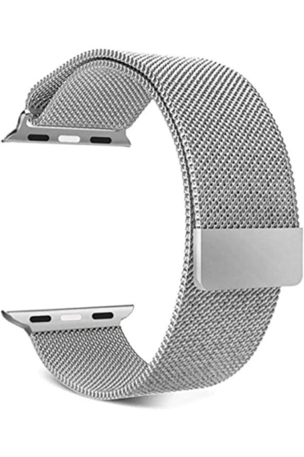 Apple Watch Seri 4 5 6 44 Mm Için Metal Milanese Kordon Gümüş ürün görseli 1