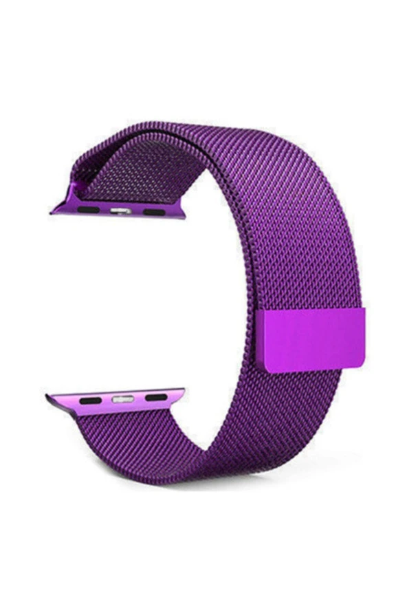 Apple Watch Seri 4 5 6 44 Mm Için Metal Milanese Kordon Mor(DRAGONFRUİT) ürün görseli 1