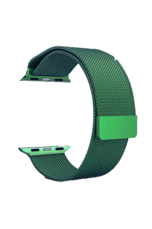 Apple Watch Seri 4 5 6 44 Mm Için Metal Milanese Kordon Yeşil ürün görseli 1
