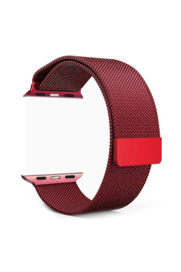 Apple Watch Seri 1 2 3 42 Mm Için Metal Milanese Kordon Bordo ürün görseli 1