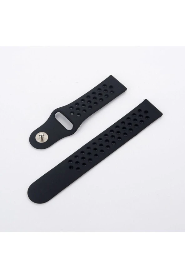 Honor Watch Gs Pro Için Delikli Silikon Kordon Kayış Füme Siyah ürün görseli 1