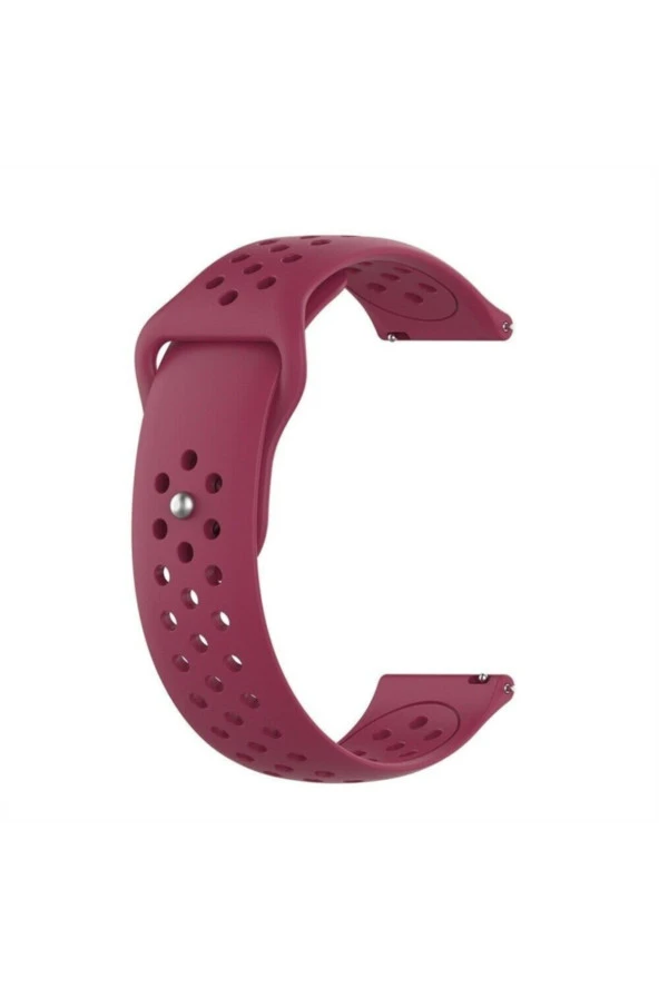 Garmin Vivomove Style Luxe Uyumlu Bordo Delikli Silikon Kordon ürün görseli 1