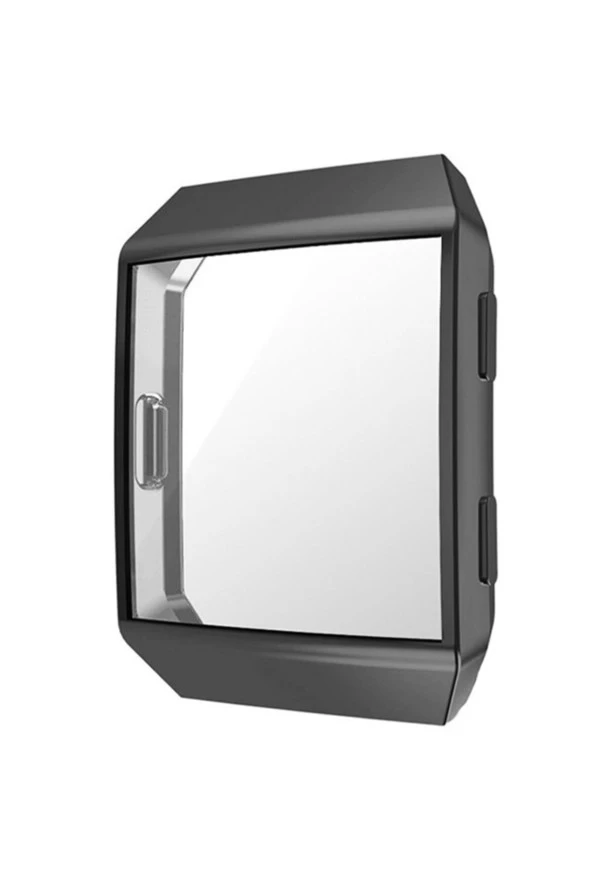 Fitbit Ionic Için Tam Kaplama Silikon Kılıf Siyah ürün görseli 1