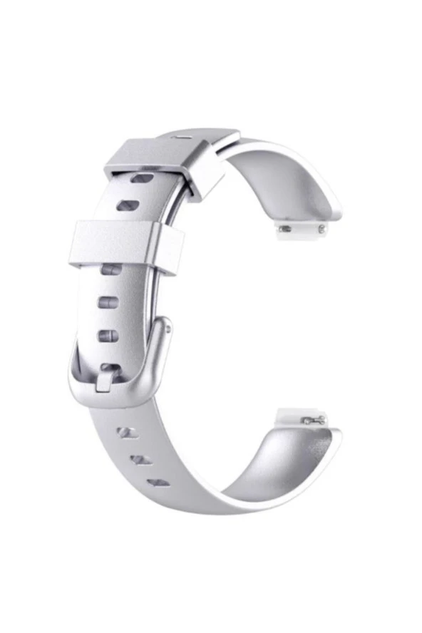 Fitbit Inspire 2 Small Beden(S SIZE) Için Silikon Kordon Kayış Gümüş ürün görseli 1