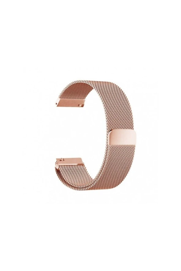 Amazfit Gts 2 Mini Için Metal Mıknatıslı Milanese Kordon Rose Gold ürün görseli 1