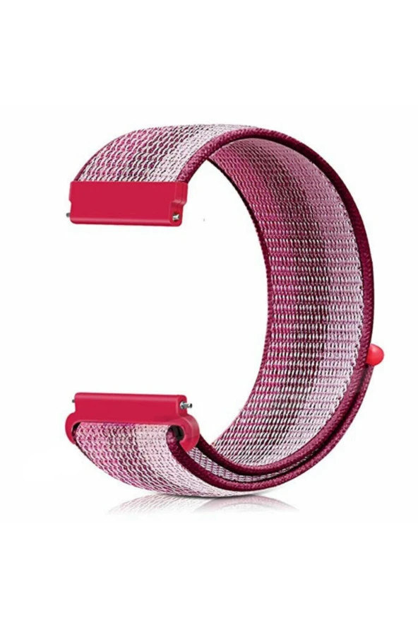 Amazfit Gts 2 Mini Için Dokuma Kordon Bordo Çizgili ürün görseli 1