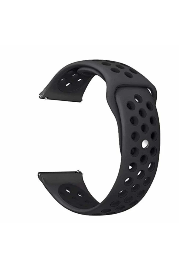 Amafit Pop Pro Için Delikli Silikon Kordon Kayış Siyah Siyah ürün görseli 1