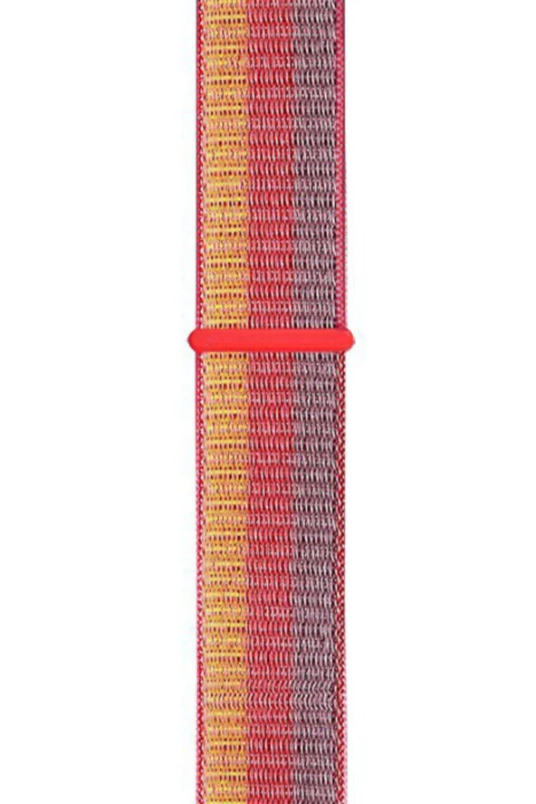 Amazfit Bip U Pro Için Dokuma Kordon Kırmızı Çizgili ürün görseli 1