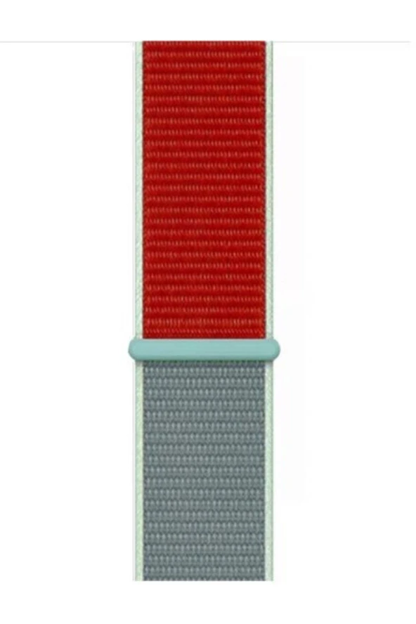 Apple Watch Series 6 Ile Uyumlu 44 Mm Dokuma Kordon Kayış Gray/red(gri/kırmızı) ürün görseli 1
