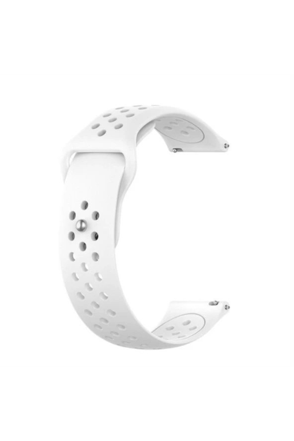 Amazfit Gtr 47 Mm(A1902) Için Delikli Silikon Kordon Beyaz ürün görseli 1
