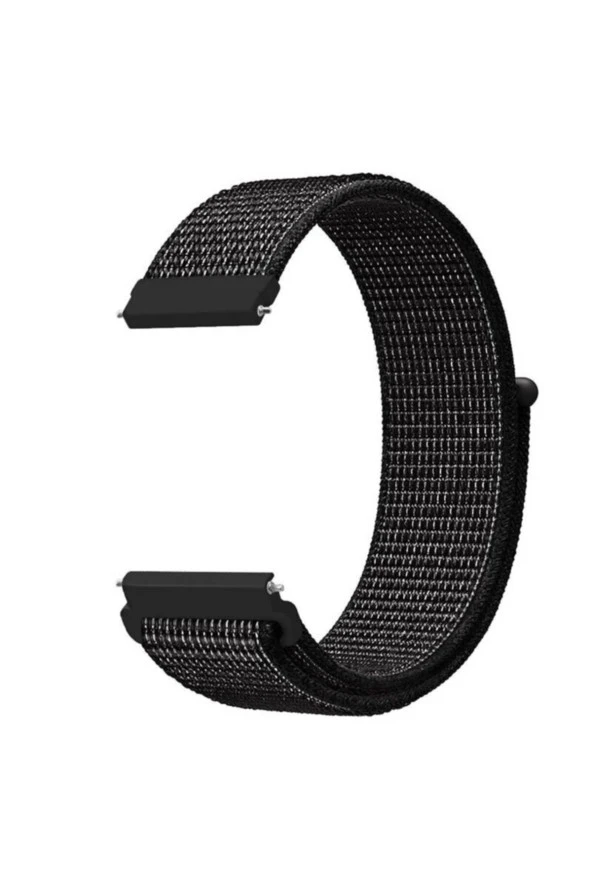 Amazfit Stratos Uyumlu Dokuma Kordon Reflector Siyah ürün görseli 1