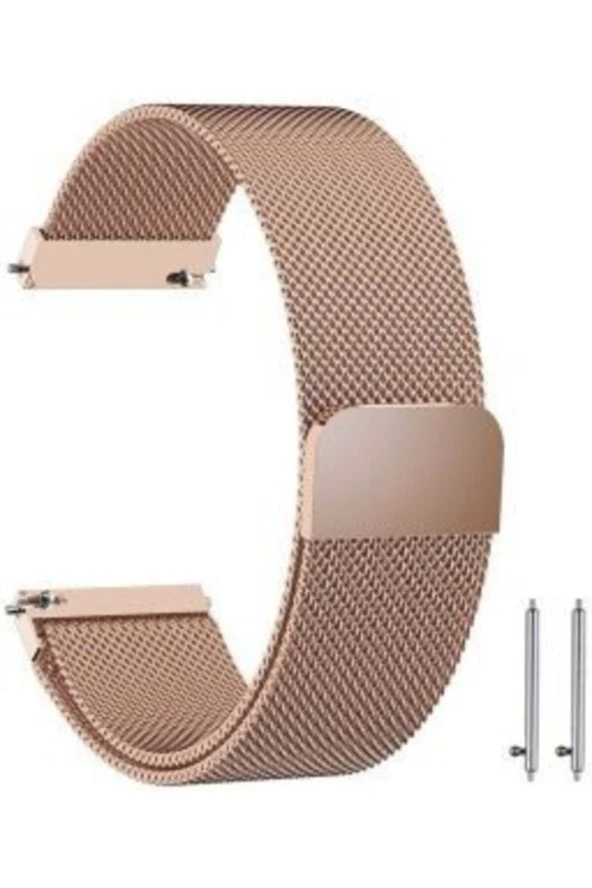 Amazfit Gtr 47 Mm(A1902) Için Milanese Metal Kordon Rose Gold ürün görseli 1