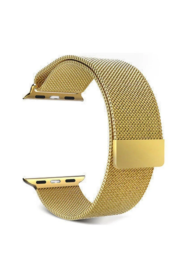 Apple Watch Için 42-44 Mm Metal Mıknatıslı Milanese Kordon Gold ürün görseli 1