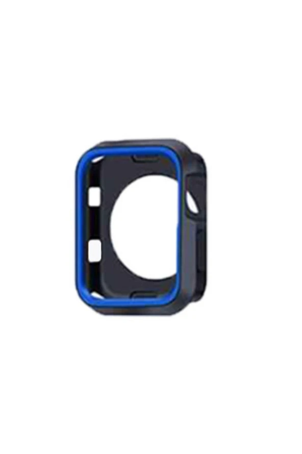 Apple Watch Seri 1 2 3 Için 42 Mm Siyah Lacivert Iki Renkli Silikon Tpu Kılıf ürün görseli 1