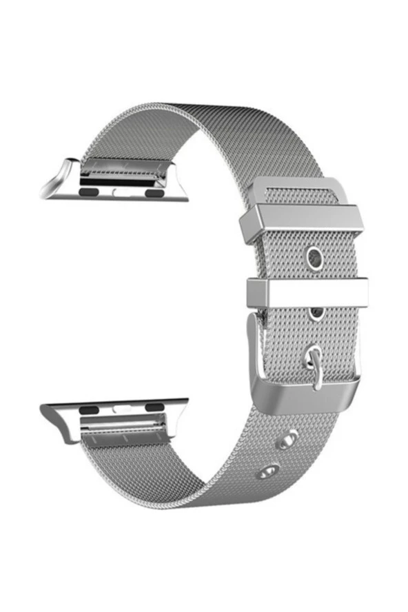 Apple Watch Seri 4 5 6 Için 44 Mm Gümüş Metal Hasır Kordon ürün görseli 1