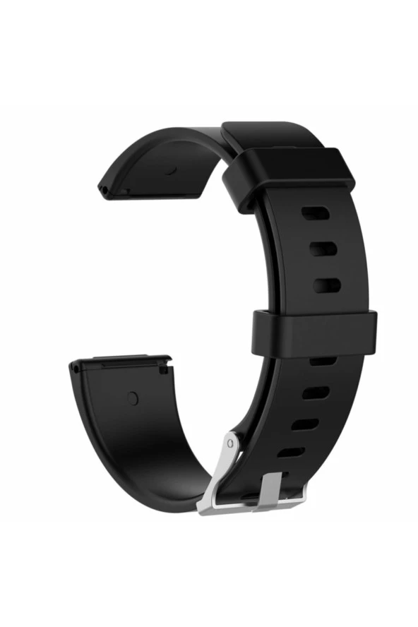 Fitbit Versa Fb504 - Versa 2 Fb507 - Versa Lite Fb415 Için Small Beden (S SIZE) Silikon Kordon Siyah ürün görseli 1