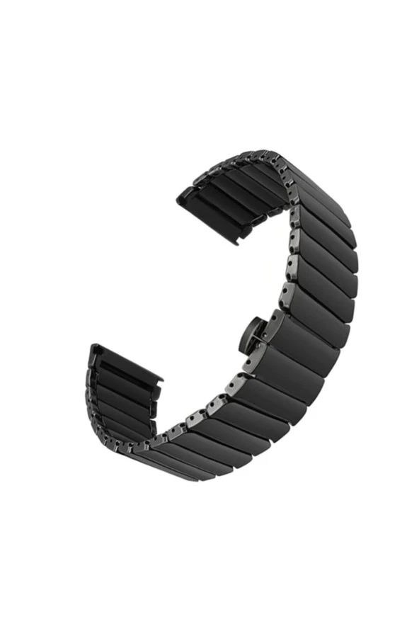 Samsung Galaxy Watch 42 Mm(Sm-r810) Için Baklalı Metal Kordon Siyah ürün görseli 1