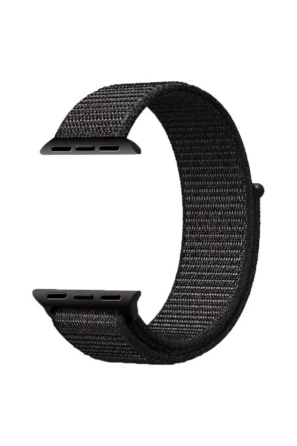 Apple Watch Seri 5 Için 44 Mm Dokuma Kordon Siyah Kırmızı Noktalı ürün görseli 1