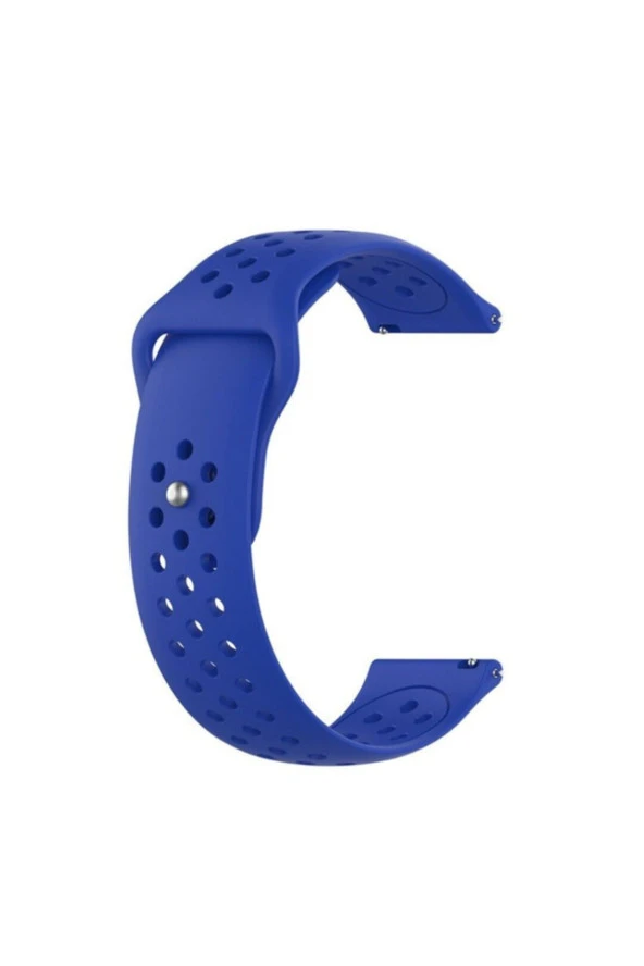 Samsung Galaxy Watch 3 41 Mm(Sm-r850) Için Delikli Silikon Kordon Koyu Mavi ürün görseli 1
