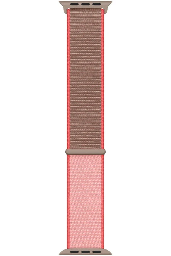 Apple Watch Seri 1 2 3 Için 42 Mm Dokuma Kordon Neon Pembe ürün görseli 1