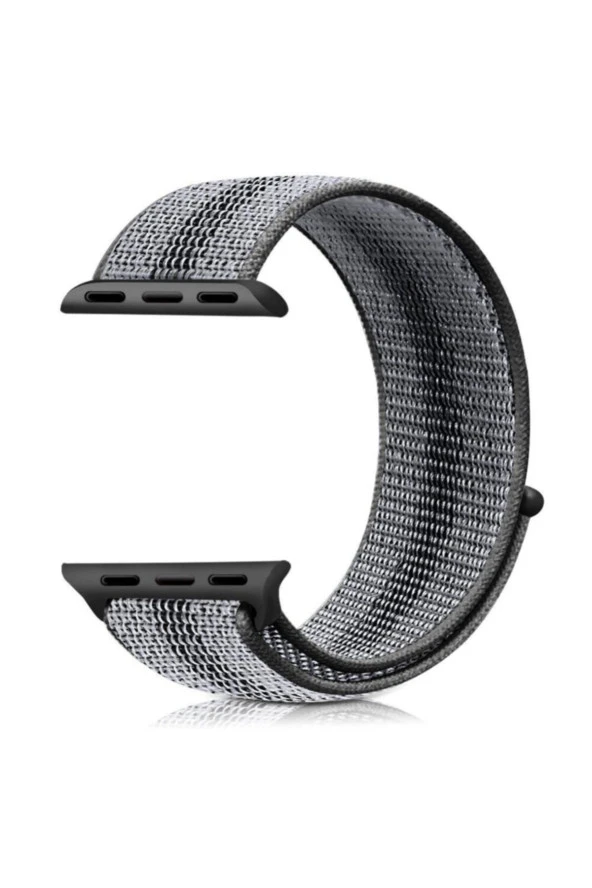 Apple Watch Seri 4 Için 40 Mm Dokuma Kordon Siyah Çizgili ürün görseli 1