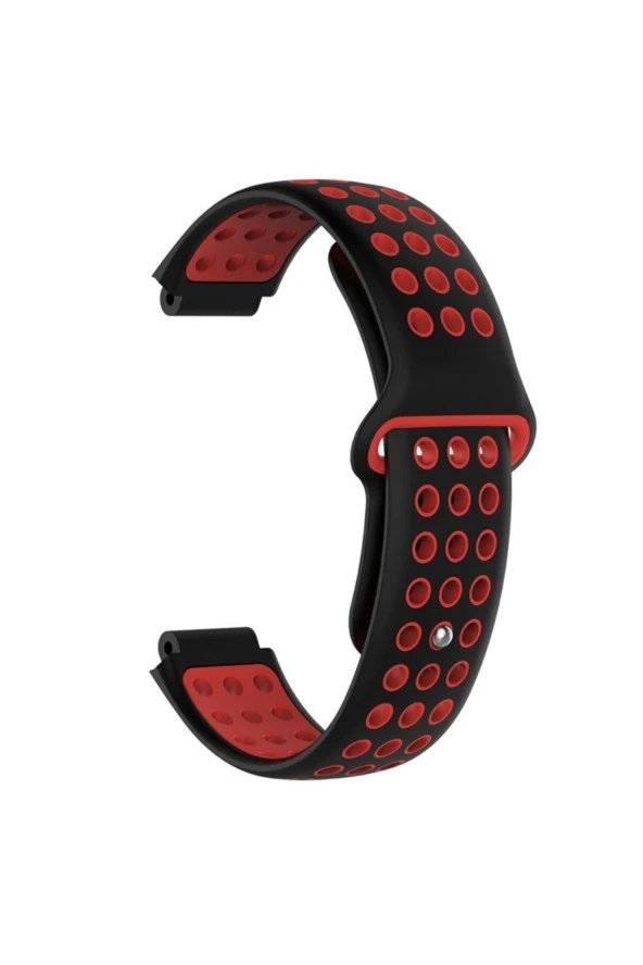 Garmin Approach S5 Için Delikli Silikon Kordon Siyah Kırmızı ürün görseli 1
