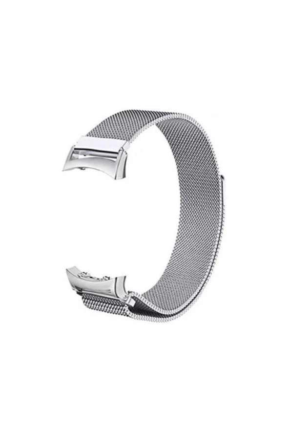 Samsung Gear S2 R720 Sport Için Adaptörlü Metal Milanese Kordon Gümüş ürün görseli 1
