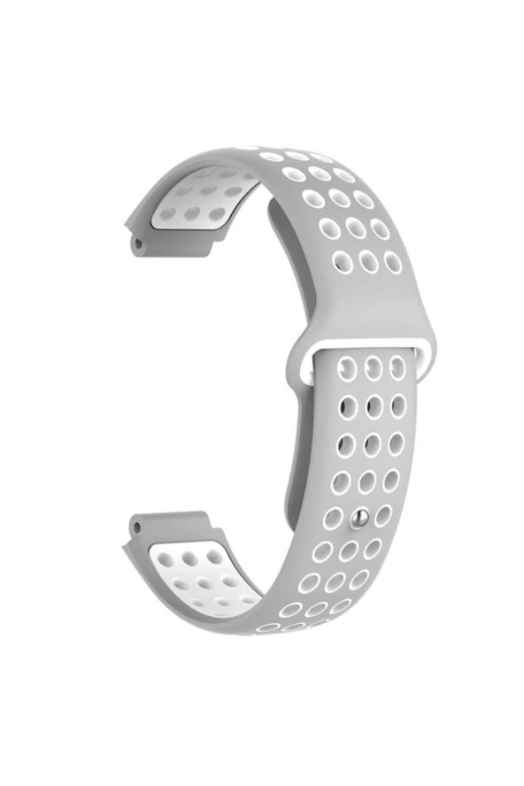 Garmin Forerunner 630 Için Delikli Silikon Kordon Gri Beyaz ürün görseli 1