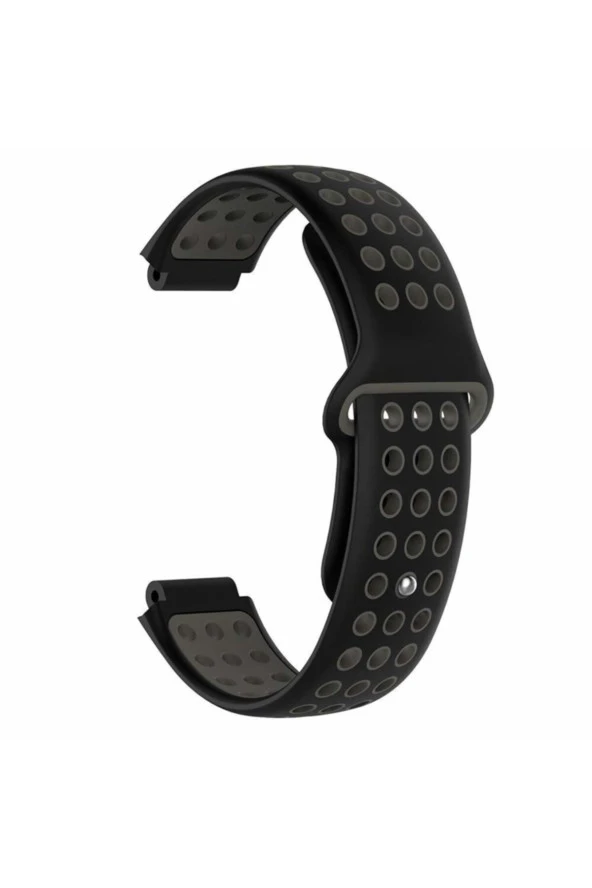 Garmin Approach S5 Için Delikli Silikon Kordon Siyah Gri ürün görseli 1