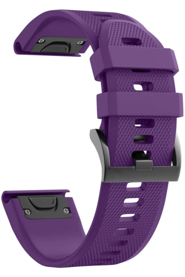 Fenix 5 Plus Sapphire Için Quick Fit Özellikli Silikon Kordon Mor ürün görseli 1