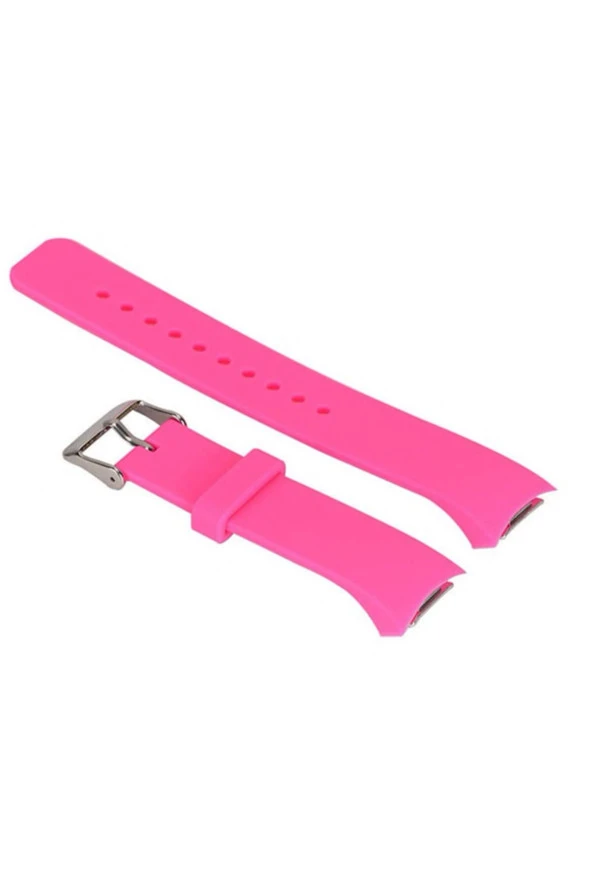 Samsung Gear S2 Sport (r720) Uyumlu Large Beden(l Sıze) Adaptörlü Silikon Kordon Pembe ürün görseli 1