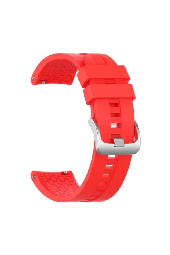 Amazfit Gtr 47 Mm(A1902) Için Silikon Kordon Kayış Kırmızı ürün görseli 1