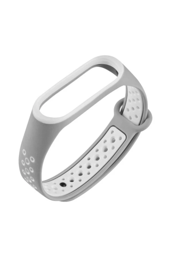 Xiaomi Gri Beyaz Mi Band 4 Için Delikli Silikon Kordon ürün görseli 1