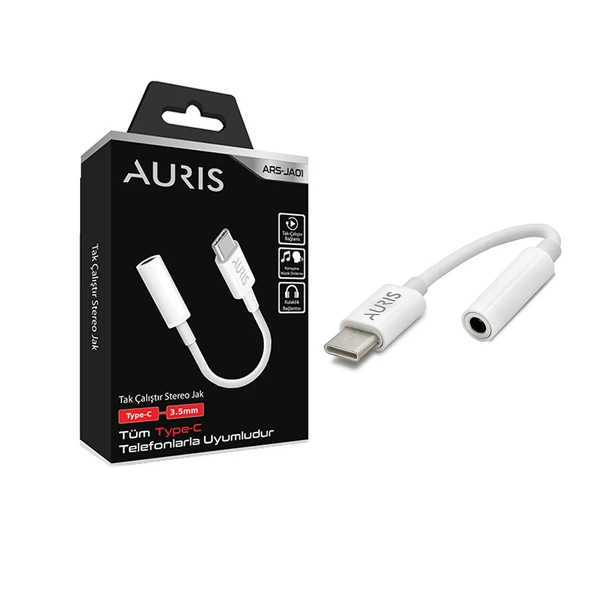Auris ARS-JA01 Type-C to 3.5mm Stereo Jak Dönüştürücü Adaptör ürün görseli 1